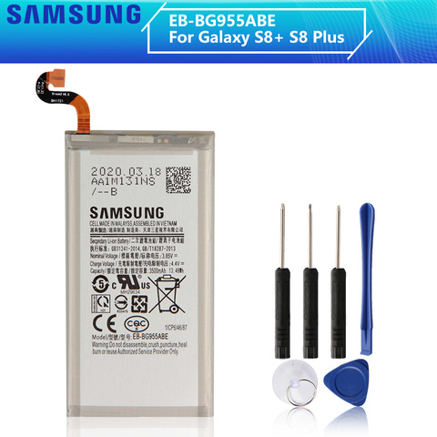 SAMSUNG OriginalBattery EB-BG955ABE EB-BG955ABA para Samsung GALAXY S8 + G9550 GALAXY S8 más S8Plus SM-G9 SM-G955 G955 3500mAh ► Foto 1/6