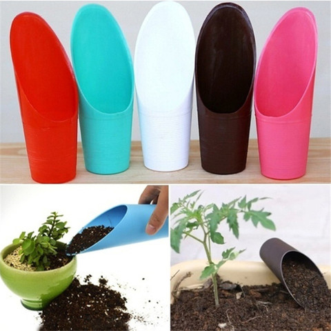 1 pieza de pala de plástico para suelo, taza para suculentas, herramienta para jardín, ayudante de plantas bonsái DIY ► Foto 1/6