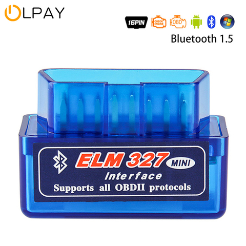 2022 Bluetooth V1.5 Mini Elm327 obd2 escáner OBD auto diagnóstico-herramienta lector de código para Android / Windows / Symbian Englisch ► Foto 1/6