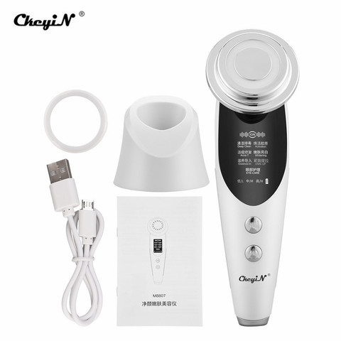 CkeyiN-máquina de belleza 7 en 1 EMS para el cuidado de la piel, terapia de luz LED Facial, eliminación de arrugas, estiramiento Facial, tratamiento caliente ► Foto 1/6