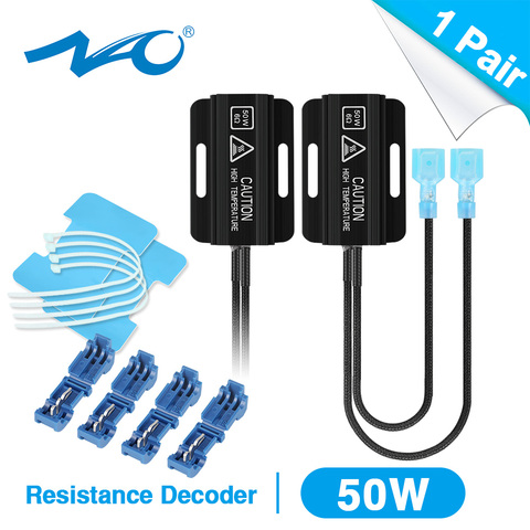 NAO OCB resistencia de carga de coche LED decodificador para P21W BA15S PY21W 1156 W16W T15 1157 P21/5W T20 7443 7440 T25 3156 3157 BA9S BAX9S H21W ► Foto 1/6