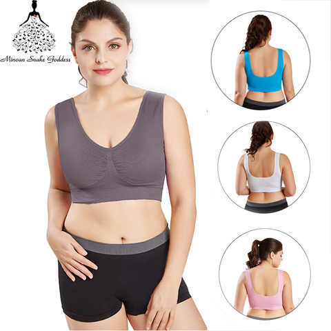 Sujetador Sexy sin costuras de talla grande para mujer, sin aros, transpirable, Sujetador deportivo sin costuras, Push Up, Bralette acolchado ► Foto 1/6