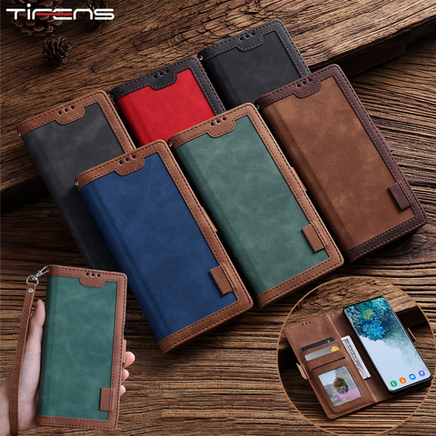 De cuero S20 FE caso para Samsung Galaxy A51 A71 A42 A81 A91 A01 A11 A21 A31 A41 A50 A70 A20E A10 S A40 S10 Lite Flip Wallet ► Foto 1/6