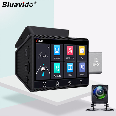 Bluavido-Cámara de salpicadero con visión nocturna para coche, grabadora de vídeo para automóvil, 4G, Android, DVR, GPS, lente Dual, 1080P, WiFi, Monitor remoto ► Foto 1/6