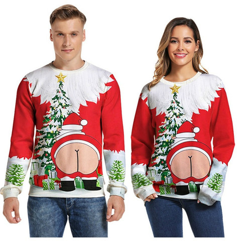 Suéter de Navidad para hombre y mujer, suéter divertido con estampado en 3D, Tops para Navidad, Sudadera con capucha para fiesta ► Foto 1/6