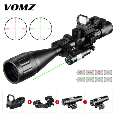 AOEG-telémetro de caza 6-24x50 con mira holográfica de 4 retículas, láser rojo, verde, Ar15 ► Foto 1/6