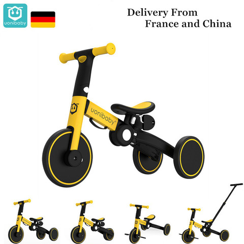 Original Uonibaby 5 en 1 cochecito triciclo niños Pedal de triciclo dos bicicleta ruedas equilibrio Scooter carrito para 1-6 años ► Foto 1/1