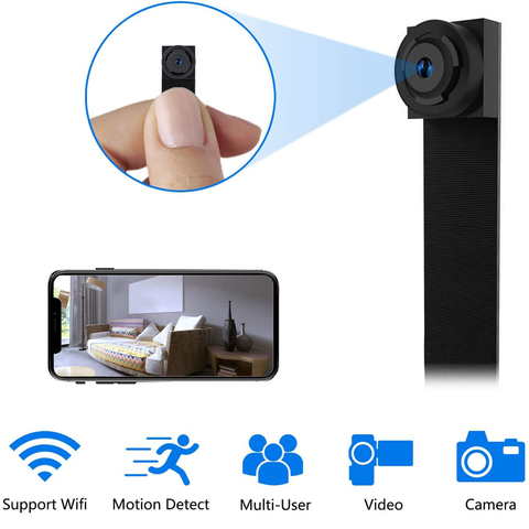 Caliente de 1080P Mini portátil WiFi cámara IP P2P módulo Micro inalámbrico de vídeo de videocámara grabadora Vista Remota escondido tarjeta TF ► Foto 1/6