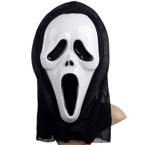 Novedad miedo juguetes de Halloween máscara cara fantasma Horror gritando máscara mueca para adultos miedo Cosplay Prop enmascarado de Feria de fiesta ► Foto 1/6