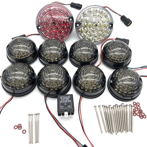 10 Uds ahumado lámpara antiniebla trasera Luz de marcha atrás completa lámpara LED Kit de actualización para Land Rover Defender 1990-2016 ► Foto 1/6