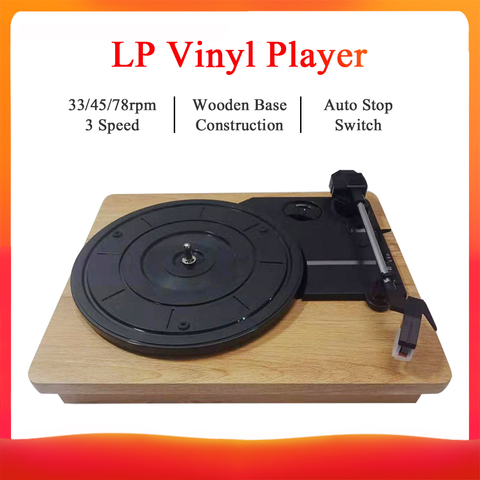 LP-reproductor de discos Retro, 33RPM, gramófono antiguo, disco giratorio, Audio de vinilo, RCA R/L DC 5V, gramófono, gran oferta ► Foto 1/6