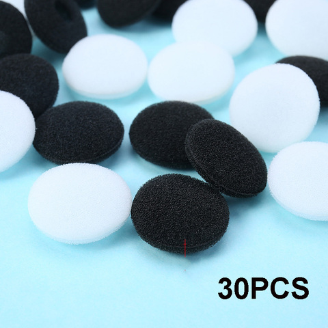 20 piezas cubiertas de esponja para auriculares, almohadillas para orejas de repuesto, espuma suave, color negro, para MP3, MP4, móvil ► Foto 1/4