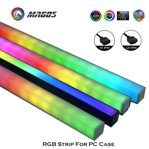 Symphony PC-tira de iluminación RGB, tira de D-RGB magnética para chasis, 40CM, contaminación, atmósfera, 5V, ASUS AURA SYNC ► Foto 1/6