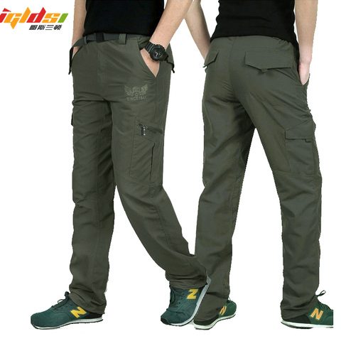 Pantalones Cargo Hombre Impermeables Elásticos Con Múltiples Bolsillos  Militares