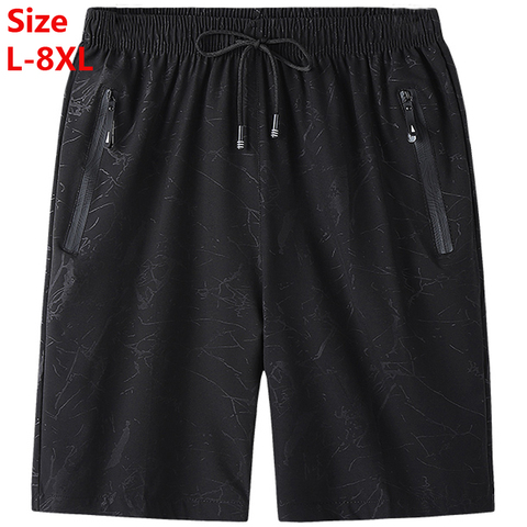 Pantalones cortos de secado rápido para hombre, ropa deportiva transpirable de talla grande 6XL 7XL 8XL para correr, Pantalones cortos de playa de gimnasio para hombre ► Foto 1/6