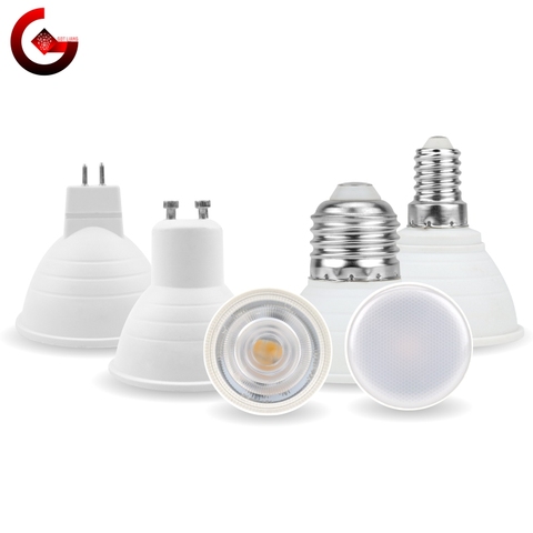 Bombilla LED MR16 GU10 E27 E14, 6W, 220V, foco para lámpara LED, 24/120 grados, blanco frío/cálido ► Foto 1/6