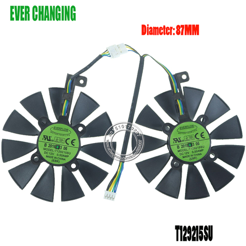 2 unids/lote computadora VGA enfriador de tarjeta de Video ventilador de refrigeración para ASUS STRIX GTX960 GTX950 GTX750Ti T129215SU tarjetas gráficas Fans ► Foto 1/4