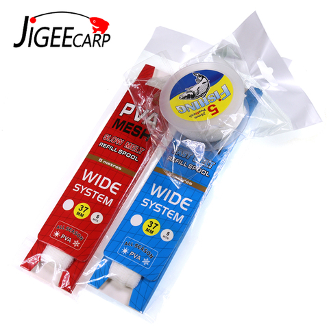 JIGEECARP-red de pesca de carpa PVA, 5M, red de malla de pescado estrecha Soluble, Media relleno, alimentador, trampa, bolsa de cebo, aparejos de equipo de pesca ► Foto 1/6