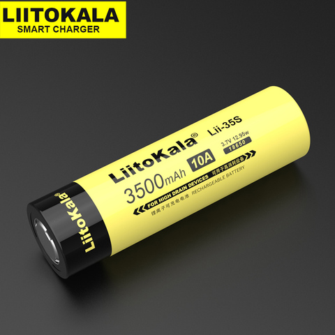 1-20 piezas LiitoKala Lii-35S nuevo 18650 Battery3.7V Li-Ion 3500mAh batería de litio para alto drenaje dispositivos ► Foto 1/5