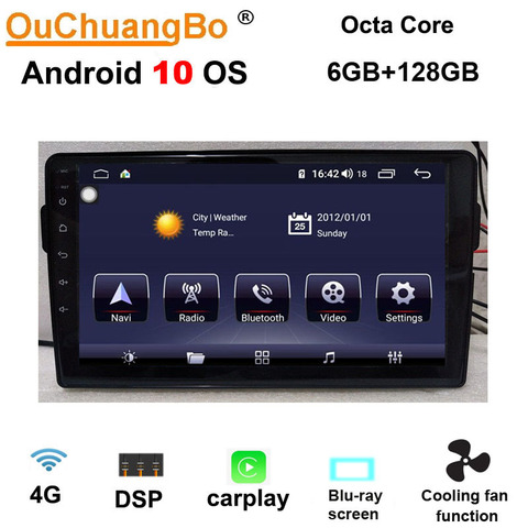 Ouchuangbo-radio multimedia con GPS para coche, grabadora de cinta, android 10,0, para GWM, great wall, Haval Hover H2, carplay, DSP, 6GB + 2015 GB ► Foto 1/6