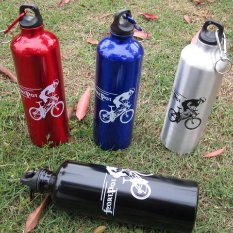 Botella de agua portátil para deportes al aire libre, para ciclismo, acampada, aleación resistente, anticaída, 750ml ► Foto 1/6