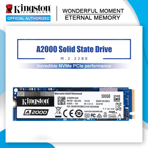 Kingston-disco duro interno de estado sólido para PC y portátil, dispositivo de estado sólido SFF para PC y Notebook, A2000 NVMe M.2 2280 SATA SSD 120GB 240GB 480GB 960GB ► Foto 1/6