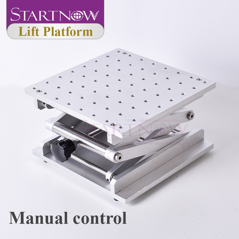 Startnow-plataforma de elevación para máquina de marcado láser, mesa de elevación Manual ajustable de acero inoxidable, unidimensional, 200x200mm ► Foto 1/6