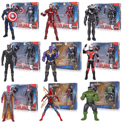 Los vengadores de Marvel juguetes Thanos Hulkbuster Spiderman Hombre de Hierro Thor Wolverine Pantera Negra figuras de acción de juguete para niños regalos ► Foto 1/6