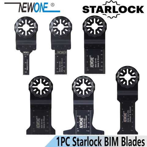 NEWONE Starlock-herramienta oscilante BIM, hojas de sierra eléctricas multifunción, hoja de sierra para el trabajo de cerámica de azulejo cortado, 1 ud. ► Foto 1/6