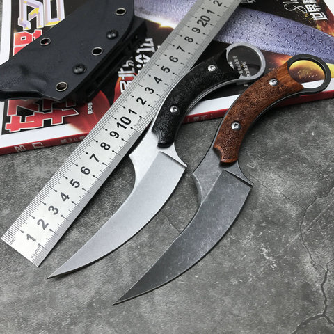 Karambit-cuchillo táctico de supervivencia para acampada al aire libre, cuchillo fijo CS GO, cortador de utilidad, cuchillos de bolsillo de caza, herramientas de lucha portátiles ► Foto 1/6