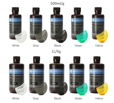 ANYCUBIC-resina UV para impresora 3D Photon, 1L líquida de Material de impresión, resina fotosensible, 405nm ► Foto 1/6