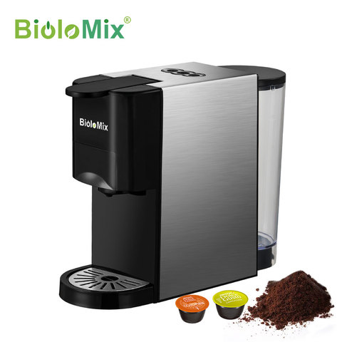 BioloMix-cafetera Espresso 3 en 1, máquina de café con cápsula múltiple de 19Bar y 1450W, compatible con Nespresso,Dolce Gusto y polvo de café ► Foto 1/6