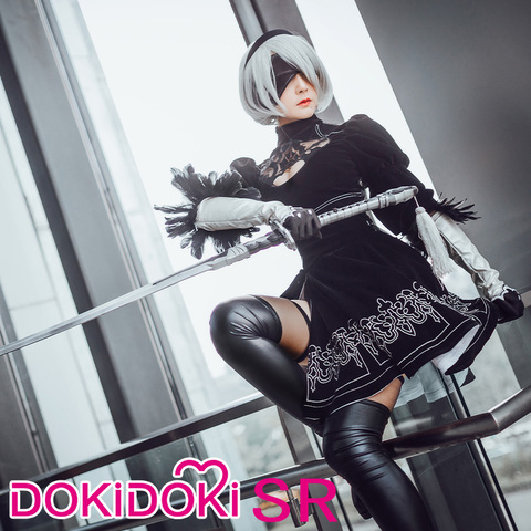 DokiDoki-Disfraz de Cosplay SR NieR:Automata 2B, Cosplay de YoRHa No. 2 tipo B, disfraz de Halloween para mujer, NieR Automata ► Foto 1/6