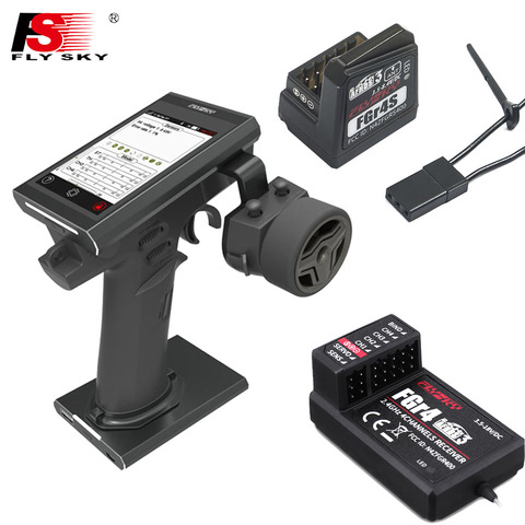 Flysky-transmisor de Radio con receptor FGR4 y FGR4S V2, Modelo FS NB4, 2,4G, 4CH, HVGA, 3,5 pulgadas, TFT, Color, para 1/10 barcos, tanques, coches y juguetes ► Foto 1/6