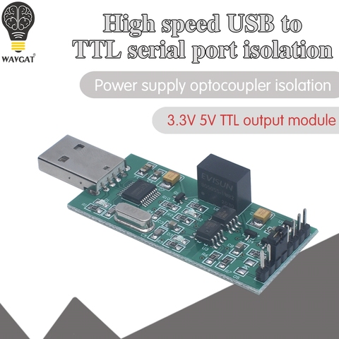 Módulo de aislamiento USB de alta velocidad a TTL, fuente de alimentación serial, optoacoplador, salida de 3,3 V, 5VTTL, CH340 ► Foto 1/6