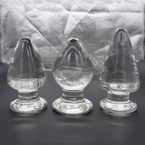 Tapón Anal de vidrio transparente de 6cm de espesor para hombres y mujeres, Juguetes sexuales, consolador de cristal para estimulación de glúteos, productos para adultos, masajeador de próstata ► Foto 1/6