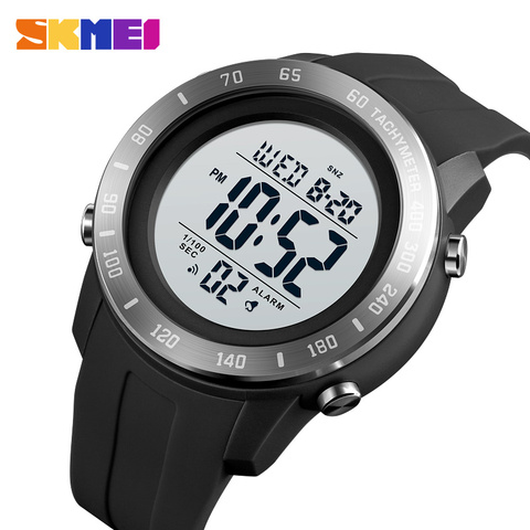 SKMEI-reloj deportivo con esfera grande para hombre, pulsera Digital LED de 2 tiempos, resistente al agua, cronómetro, 1524 ► Foto 1/6