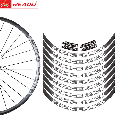 Calcomanías para bicicleta RACEFACE aeffect montaña conjunto de ruedas pegatinas bicicleta MTB bicicleta pegatina de llanta ► Foto 1/6