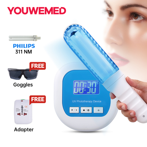 YOUWEMD-Instrumento de fototerapia UVB, lámpara ultravioleta de banda estrecha de 311NM, tratamiento láser, antivitiligo, Psoriasis, punto blanco, piel ► Foto 1/6