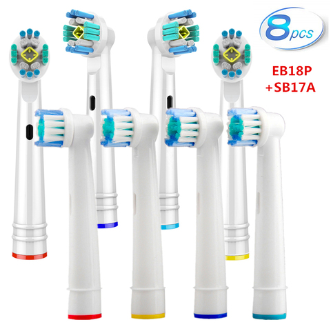 Boquillas para cepillo de dientes eléctrico Oral B 3D, 8 Uds., cabezales de cepillo de dientes Braun, venta al por mayor, envío directo ► Foto 1/6