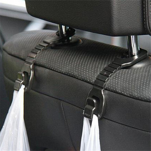 Ganchos de respaldo de asiento organizador de maletero de coche, reposacabezas, accesorios para vehículo, bolso de camión, bolsa de compras, percha de almacenamiento ► Foto 1/6