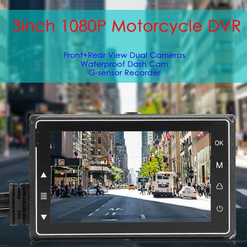 SE600-Cámara de salpicadero DVR para motocicleta, objetivo doble para motocicleta frontal y trasera de 3,0 pulgadas, HD, 1080P, resistente al agua, sensor de conducción para motocicleta, grabadora de salpicadero ► Foto 1/6