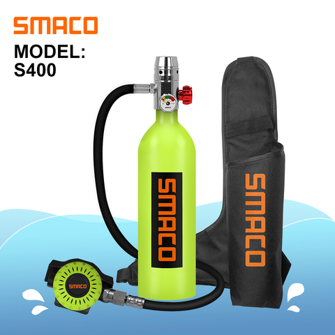 SMACO 1L equipo de buceo Mini snorkel cilindro S400 buceo oxígeno tanque de aire subacuático respiración 15 minutos ► Foto 1/5