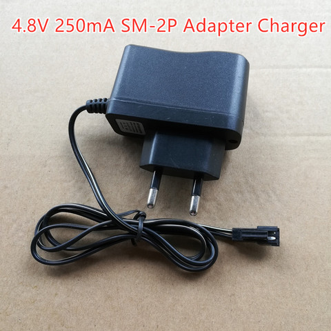 Adaptador de carga de batería ni-cd Ni-MH, paquete de baterías, adaptador de enchufe de SM-2P, salida de 4,8 V 250mA, coche de juguete ► Foto 1/3