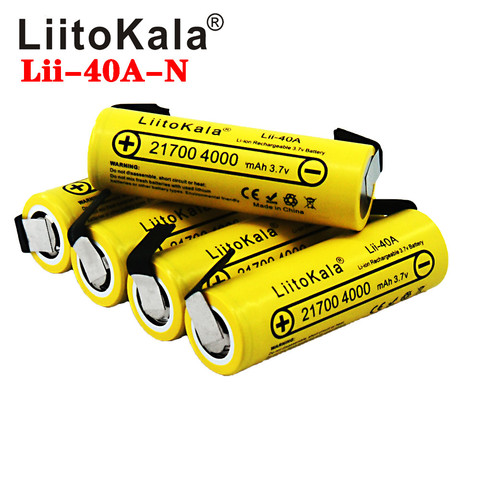 Batería LiitoKala Lii-40A 21700 4000mAh li-ni 3,7 V 40A para Mod de alta descarga/Kit 3,7 V 15A power + Nicke DIY ► Foto 1/5