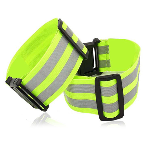 Brazo ajustable caliente cinturón de bicicleta brazalete seguridad deportes Correa reflectora Snap de banda de brazo brazalete Dropshipping. Exclusivo. Caliente ► Foto 1/6