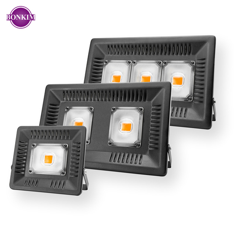 Luz LED de inundación 30W 50W 100W 150W AC110V 220V, lámpara reflectora LED para jardín, luz de cultivo UV blanca cálida fría, iluminación profesional ► Foto 1/6