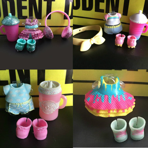 1 set LOL ropa de la muñeca botella de vasos zapatos accesorios lol accesorios venta Original LOL colección de muñecos juguetes para ► Foto 1/6