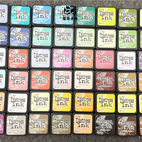 Retro mini almohadilla para sello vintage color viejo moteado almohadilla para estampado de goma de papel para estampar de impresión de Arte de barro de tarjeta de la serie ► Foto 1/5