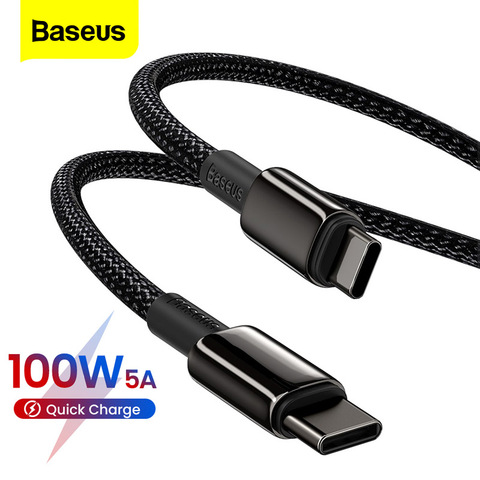 Baseus-Cable USB C a tipo C de 100w, Cable de carga rápida 4,0, PD, para Xiaomi, Samsung, Macbook pro, Cable de datos ► Foto 1/6